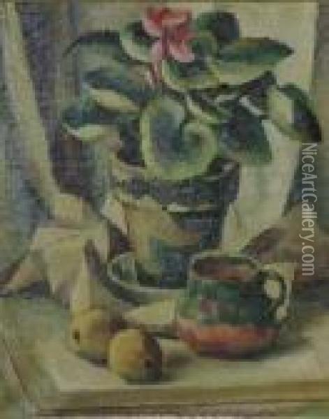 Cyclamen Oil Painting - Edward Middleton Manigault