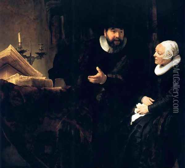 Le Predicateur Menonite Cornelis,berlin 1640 Oil Painting - Rembrandt Van Rijn