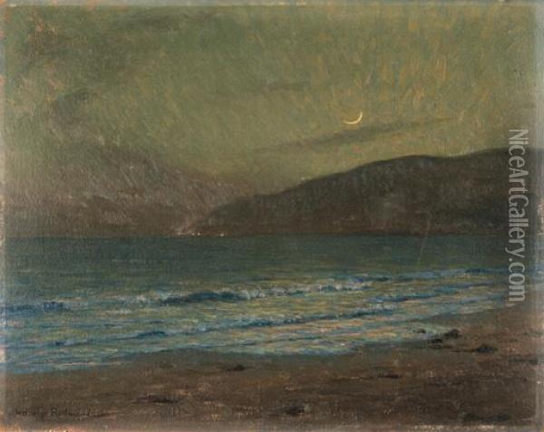 Moonlit Surf Oil Painting - Granville Redmond