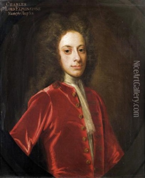 Portrait Of Charles, 9th Lord Elphinstone Oil Painting - William Aikman