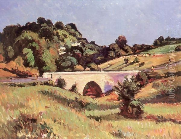 Roman Bridge at Dorgicse 1971 Oil Painting - Imre Amos