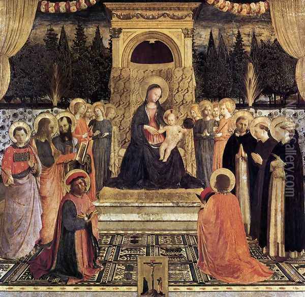San Marco Altarpiece 1438 Oil Painting - Angelico Fra
