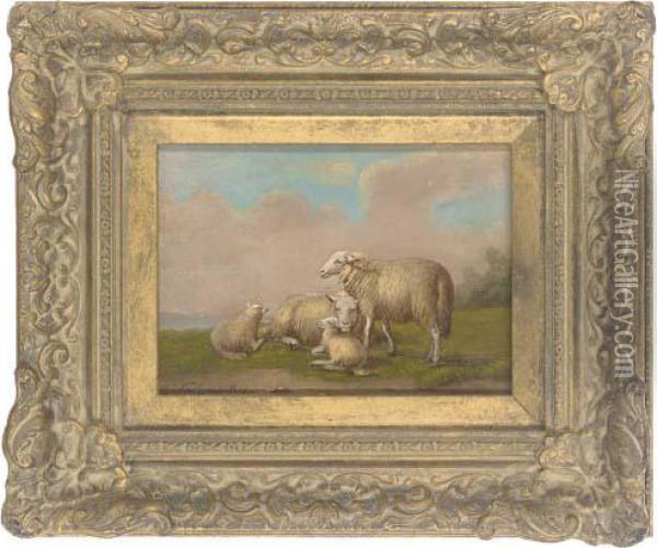 Sheep Resting In The Sun Oil Painting - Cornelis van Leemputten