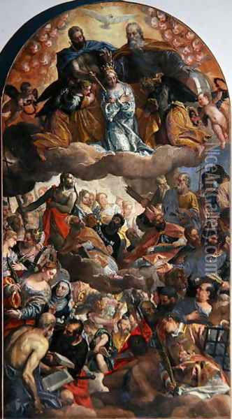 Coronation of the Virgin, 1586 Oil Painting - Paolo Veronese (Caliari)