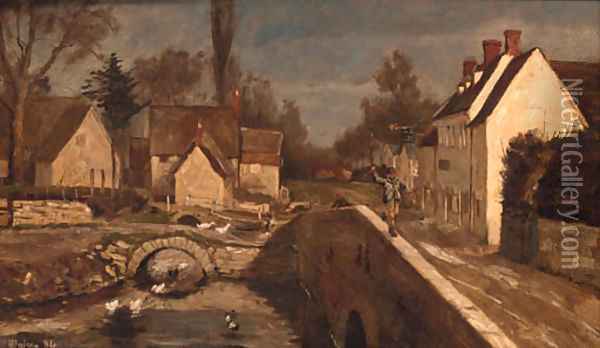 The Red Lion Inn, Wendlesbury, Nr. Bicester, Oxfordshire Oil Painting - George Paice