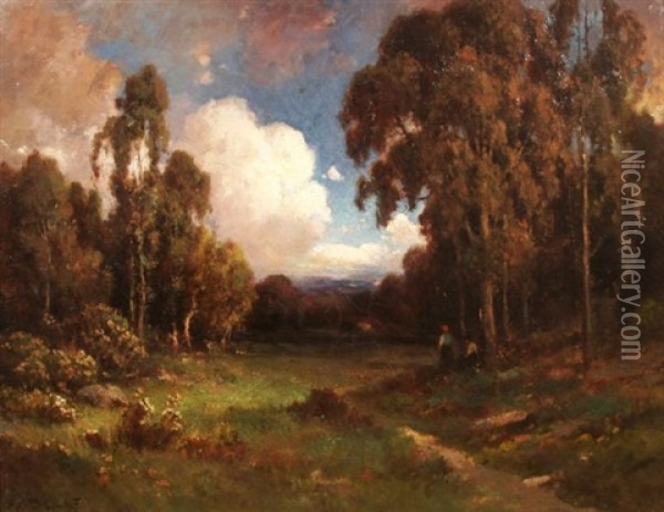 Cloud On The Horizon Oil Painting - Alexis Matthew Podchernikoff
