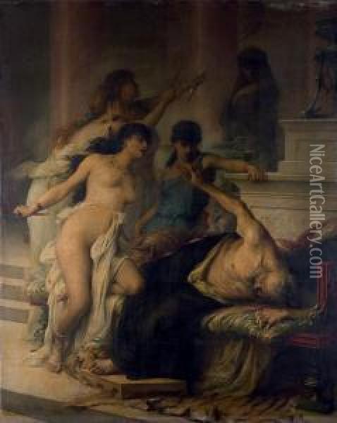 L'assassinat De Pelias Par Ses Filles Oil Painting - Georges Moreau de Tours
