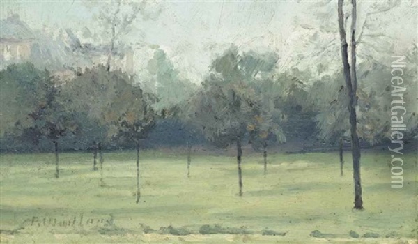 Kensington Gardens, Southside, End Of Summer Oil Painting - Paul Fordyce Maitland