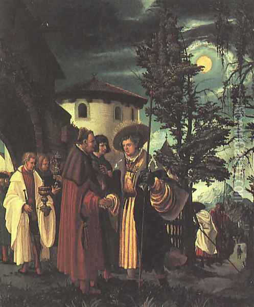The Departure of Saint Florian Oil Painting - Albrecht Altdorfer