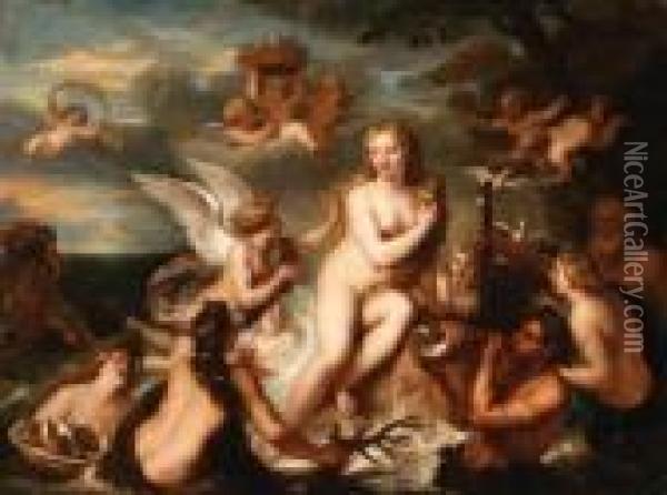 The Triumph Of Galatea Oil Painting - Michel Corneille II