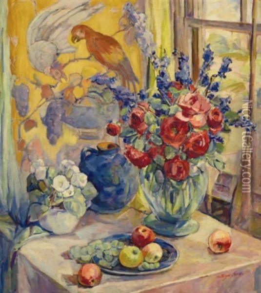 Studio Corner Oil Painting - Kathryn E. Bard Cherry