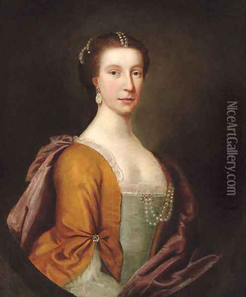 Portrait of a lady 4 Oil Painting - Allan Ramsay