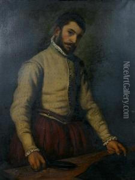 The Tailor, Oil On Canvas Oil Painting - Giovanni Battista Moroni