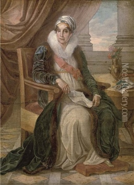 Portrait Of Countess Ekaterina P. Shuvalova Oil Painting - Vincenzo Camuccini
