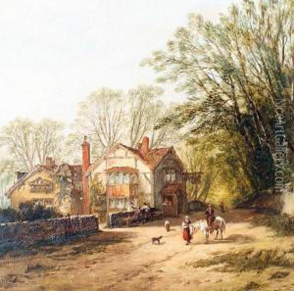 A Country Inn Oil Painting - William Pitt