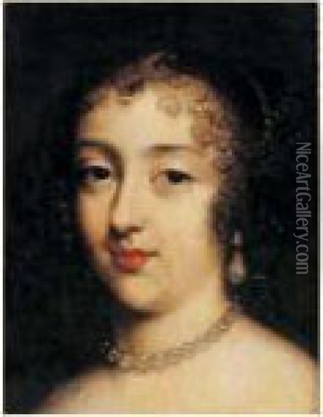 Portrait Presume De La Marquise De Sevigne Oil Painting - Henri Beaubrun