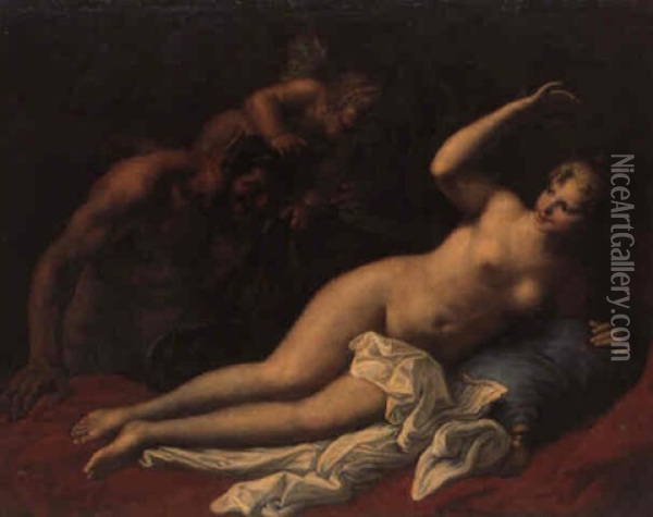 Venus Afv+bner Amor Oil Painting - Pietro (Libertino) Liberi