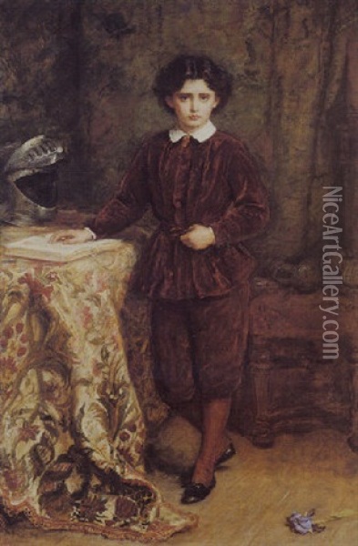 The Brown Boy - Master Liddell, Son Of Charles Liddell Esq. Oil Painting - John Everett Millais