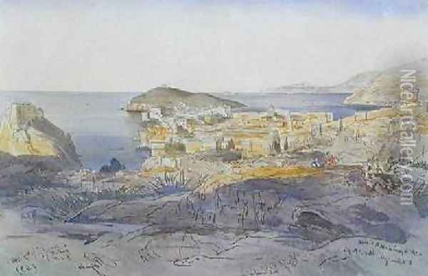 Ragusa Dubrovnik Oil Painting - Edward Lear