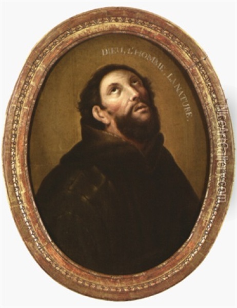 Portrait De Saint Francois D'assise Oil Painting - Pierre Mignard the Elder