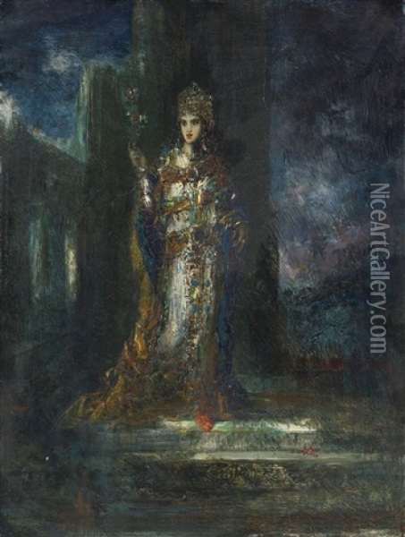 La Fiancee De La Nuit, Also Known As Le Cantique Des Cantiques Oil Painting - Gustave Moreau