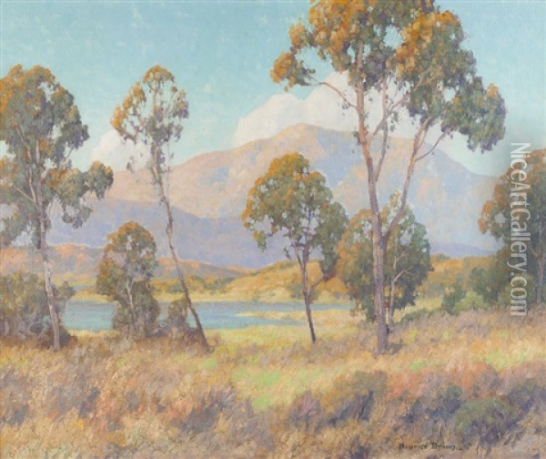 Eucalyptus, Trees In A Landscape Oil Painting - Maurice Braun