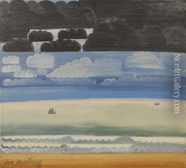 Mer Calme- Lumiere Sur La Mer Oil Painting - Jean Brusselmans