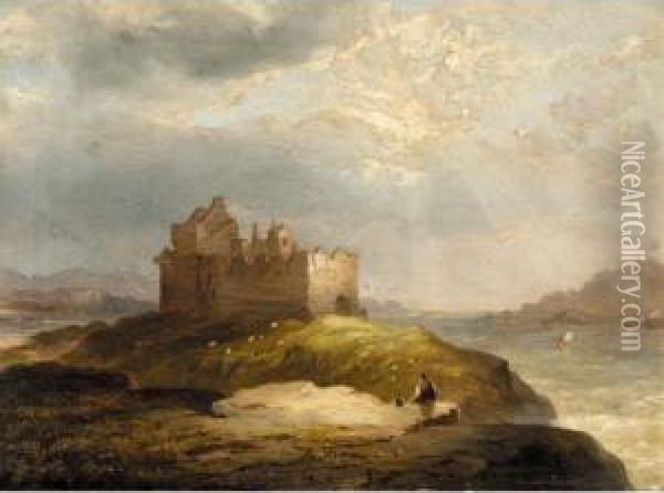 Castle Tioram, Moidart Oil Painting - James Francis Williams