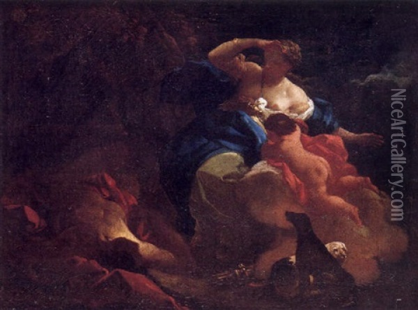 Escena Mitologica Oil Painting - Corrado Giaquinto