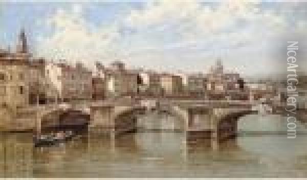 Ponte Santa Trinita, Florence Oil Painting - Antonietta Brandeis