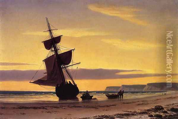 Coastal Scene Oil Painting - William Bradford