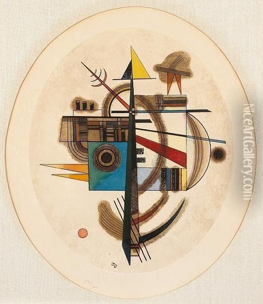 Ovale Oil Painting - Wassily Kandinsky