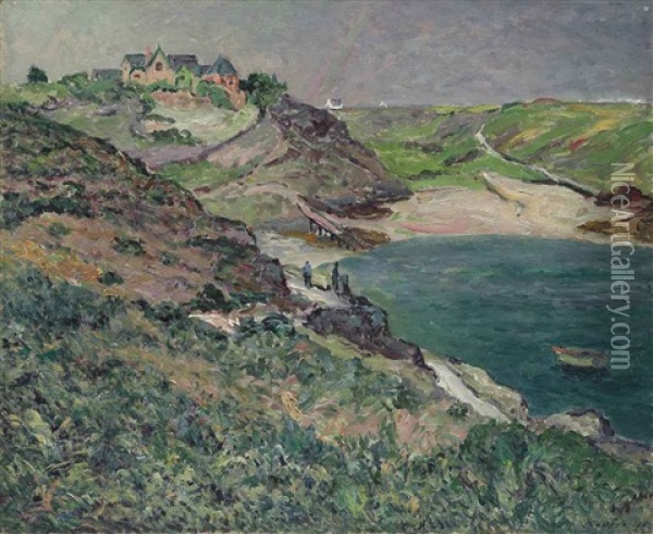 L'orage Le Soir, L'anse De Port-goulphar, Belle-ile-en-mer Oil Painting - Maxime Maufra