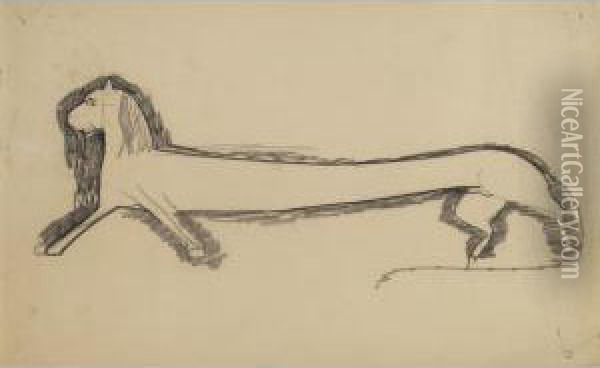 Lion De Profile Oil Painting - Amedeo Modigliani