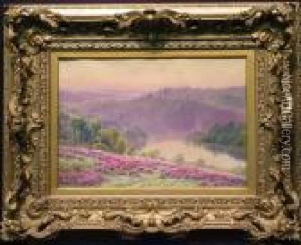 Lilac Hills Oil Painting - Gaston Anglade