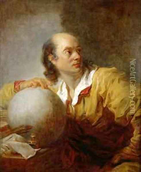Joseph Jerome Lefrancois Lalande 1732-1807 Oil Painting - Jean-Honore Fragonard