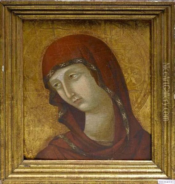 Heilige Mit Rotem Kopftuch. Oil Painting - Agostino di Duccio