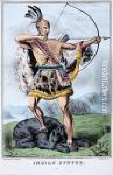 Indian Hunter Oil Painting - Currier