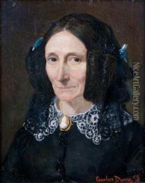 Portrait De Femme Au Camee Oil Painting - Carolus (Charles Auguste Emile) Duran