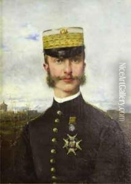 Militar Oil Painting - Francisco Miralles Galup