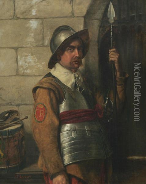 Man I Rustning Oil Painting - John Templeton Lucas