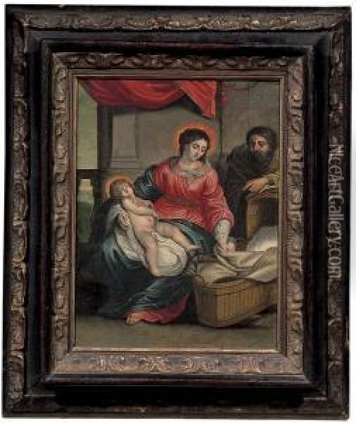 Madonna Col Bambino Oil Painting - Piero Focardi Del Garda