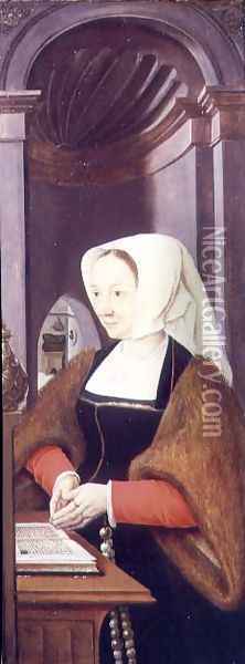 Wife of a Donor Oil Painting - Joos Van Cleve