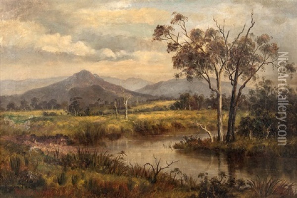 The River Bend Oil Painting - Albert Edward Aldis