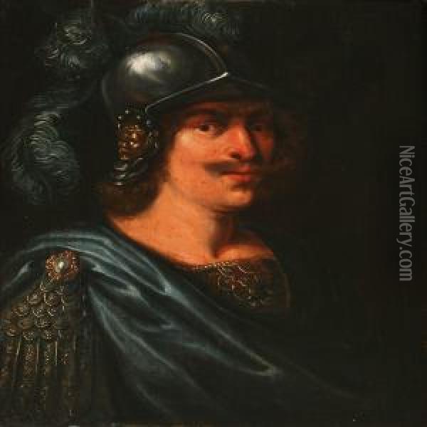 A Nobleman Depicted As Mars Oil Painting - Karel van III Mander