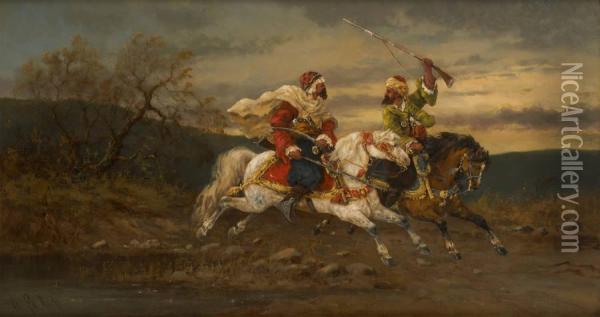 Cavaliersarabes Oil Painting - Armand Laroche