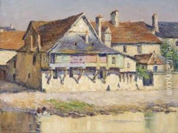Les Bords De La Creuse Oil Painting - Ernest Marie Pernelle