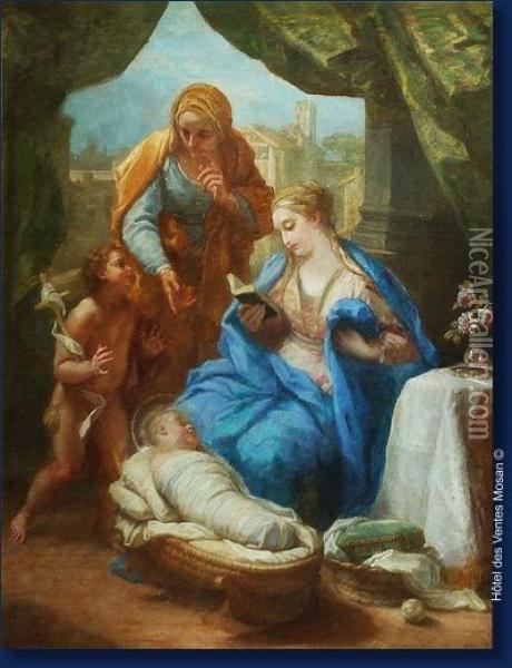 Le Christ, La Vierge, Sainte Anne Et Saint Jean-baptiste Oil Painting - Benedetto Luti