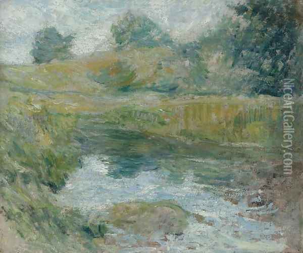 Pond in Spring Oil Painting - John Henry Twachtman