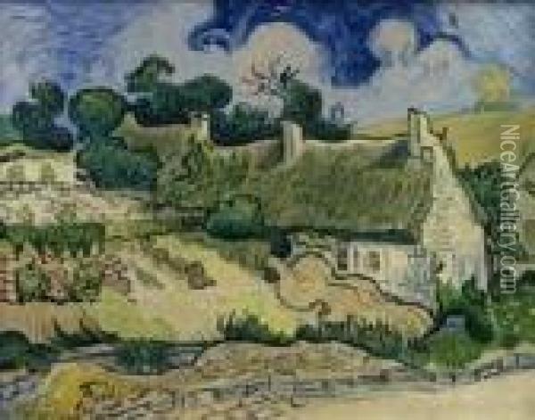 <ferme En Bretagne>. Oil Painting - Vincent Van Gogh